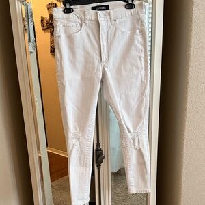 Express Women's Crisp White Skinny Jeans